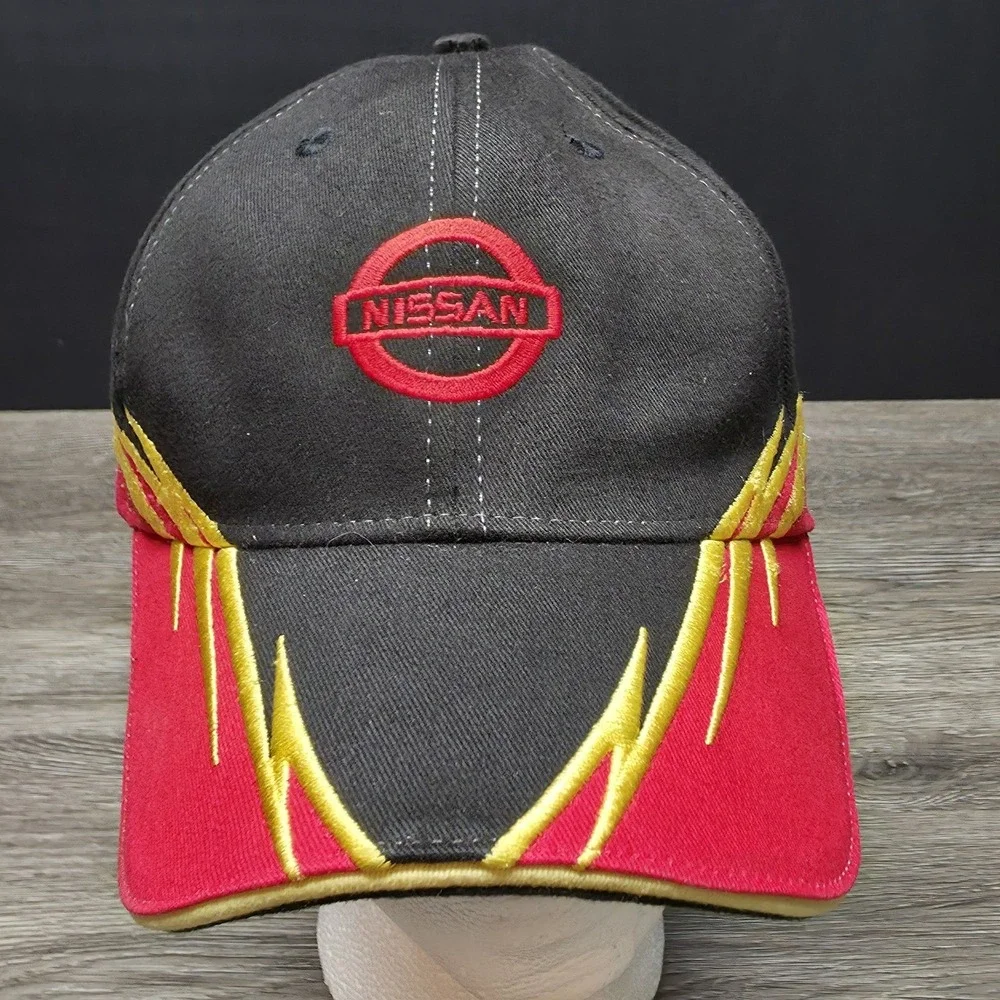 Nissan Hat - Red, Yellow, Black - Lightning Bolts - One Size Fits Most